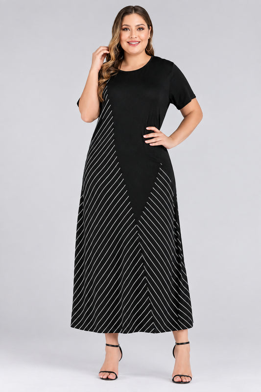 veloran-womens-plus-size-contrast-stripe-maxi-dress