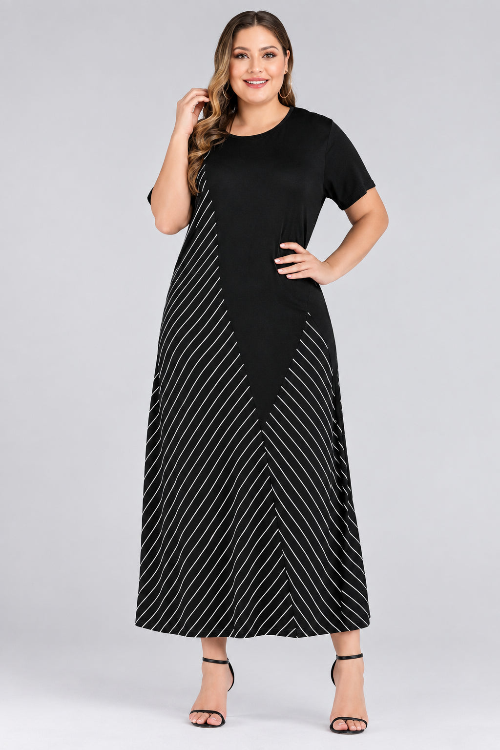 veloran-womens-plus-size-contrast-stripe-maxi-dress