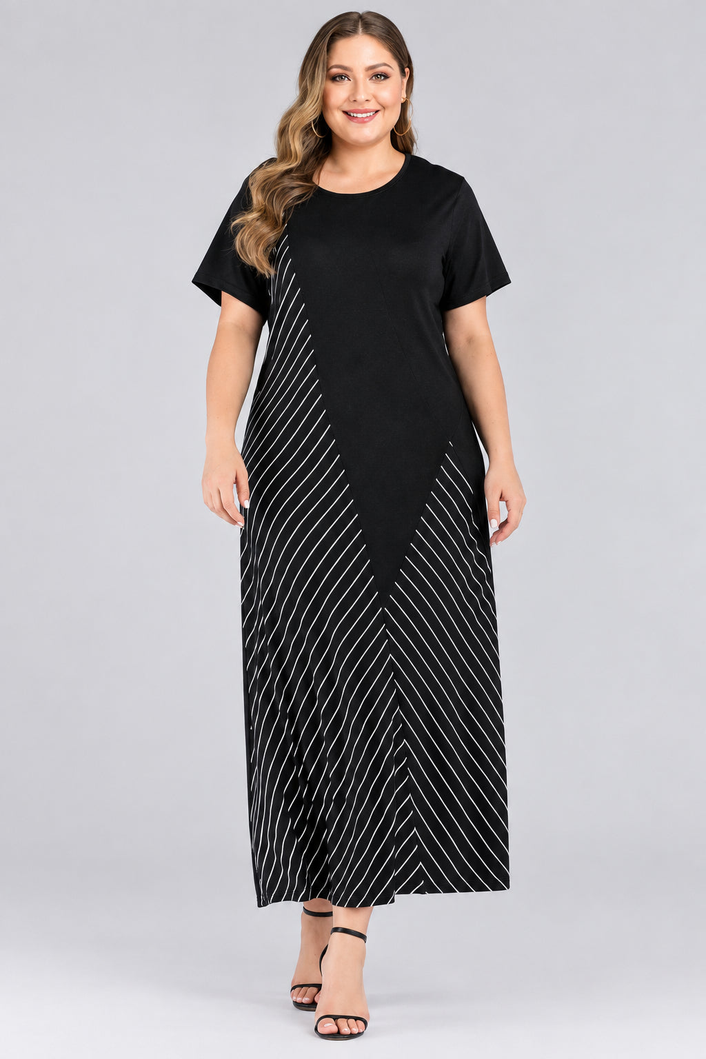 veloran-womens-plus-size-contrast-stripe-maxi-dress