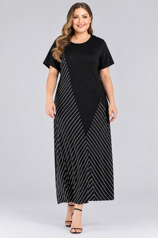 veloran-womens-plus-size-contrast-stripe-maxi-dress