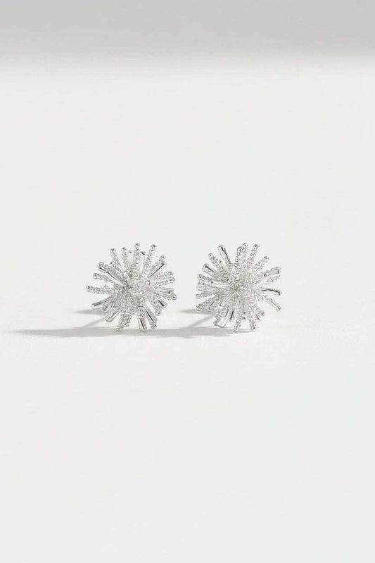 Minimal silver stud earrings with polished finish for everyday elegance