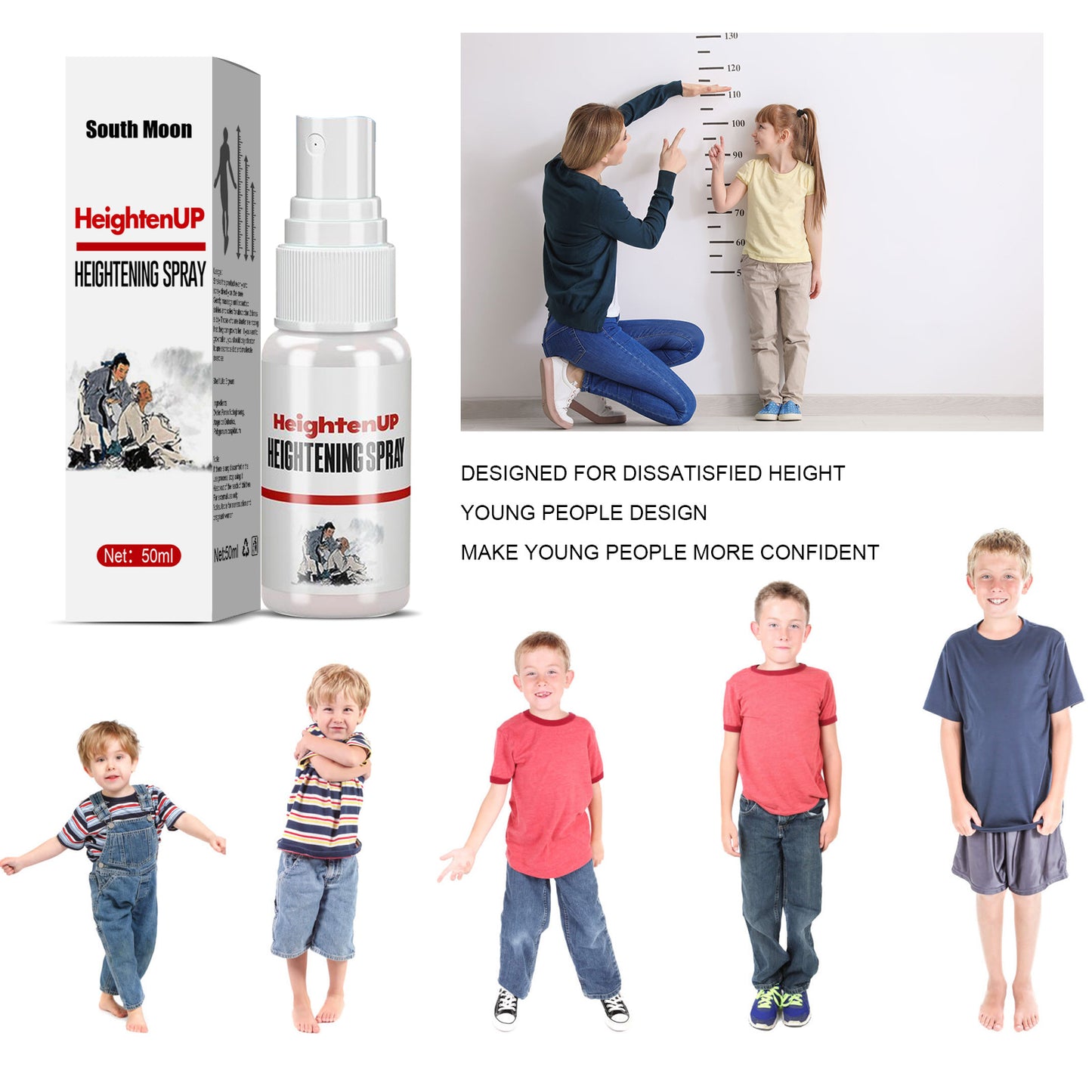 South Moon Height Growth Spray with Foot Massage Liquid