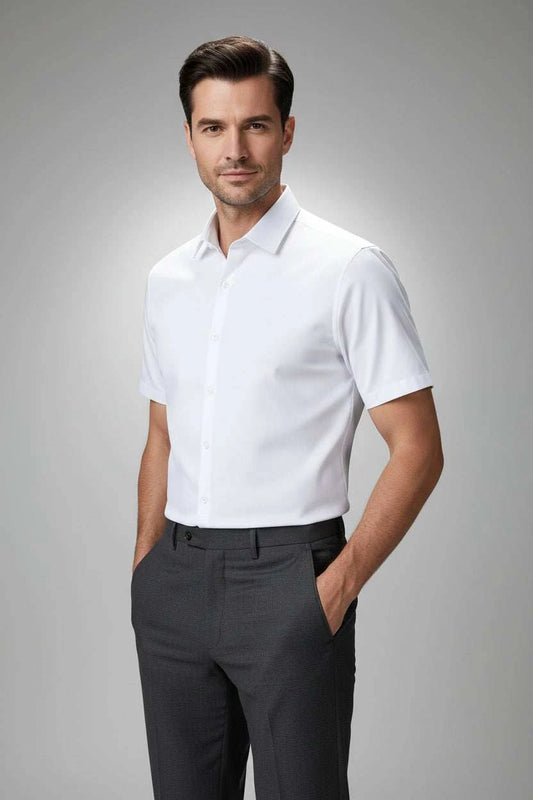 Men’s Essential Short Sleeve Button-Up Shirt