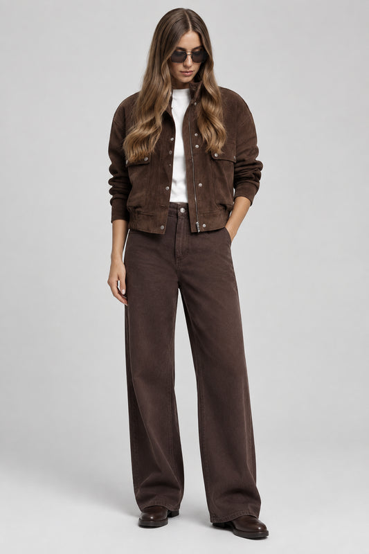 Women’s High-Neck Zip Pocket Jacket