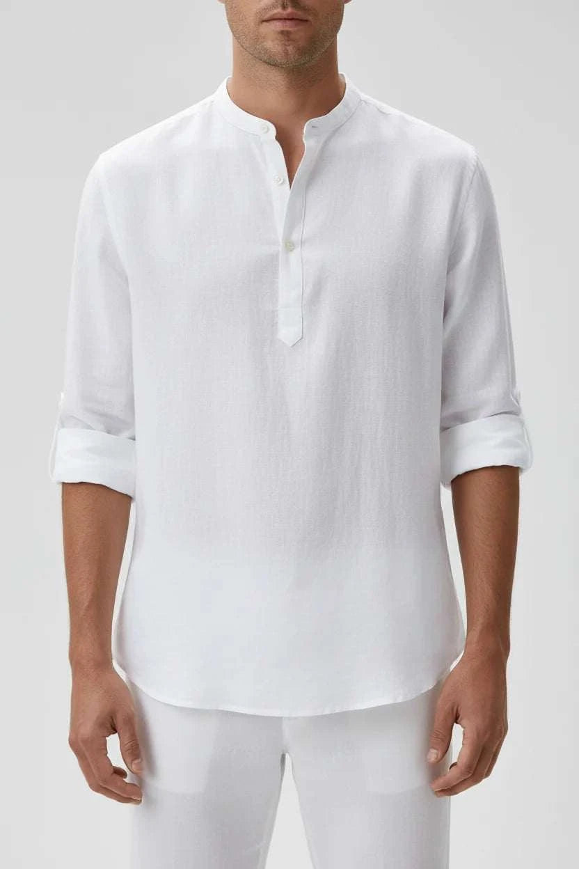 Lightweight long sleeve shirts for men displayed on hangers
