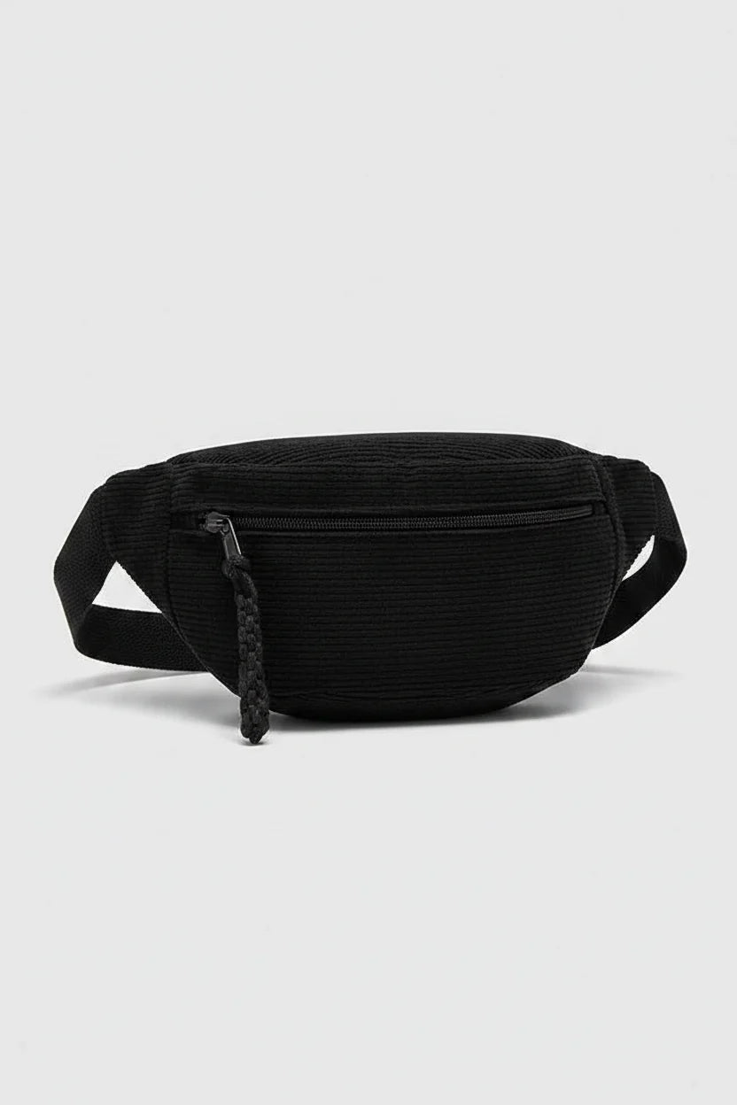 Corduroy Crescent Crossbody Bag