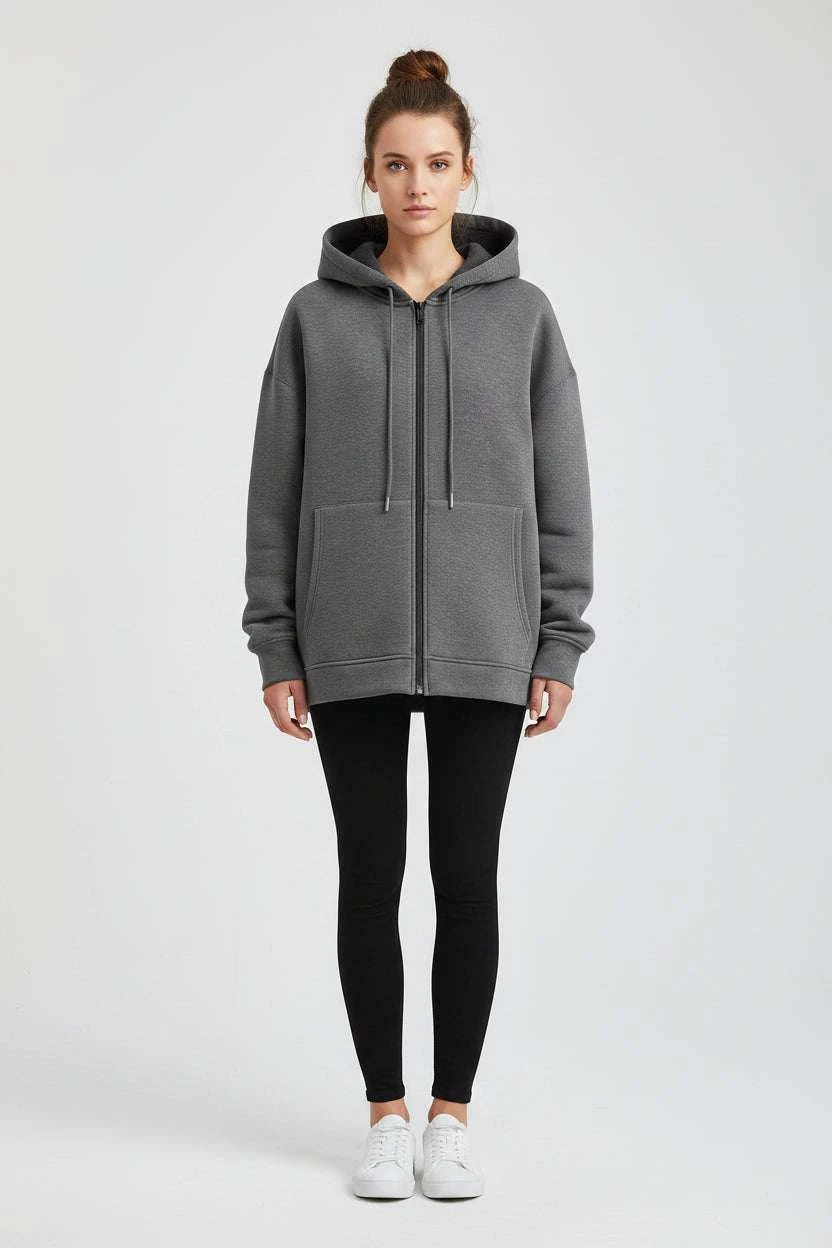 Women’s Oversized Zip Hoodie Jacket